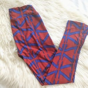 LulaRoe OS geometric print leggings
